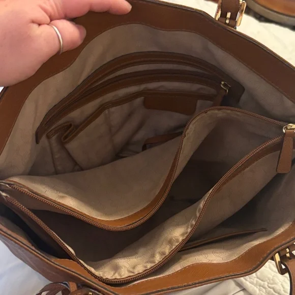 Michael Kors Tan Leather Tote - Picture 2 of 3